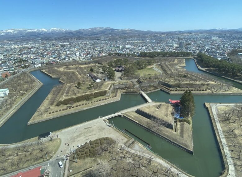 函館市本町にある五稜郭タワーからの景色 引用元:X