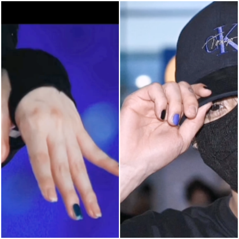 ウィンターさんとグクさんのおそろいとされるネイル