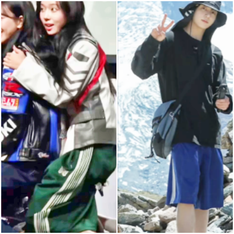 ウィンターさんとグクさんのおそろいとされるショートパンツ