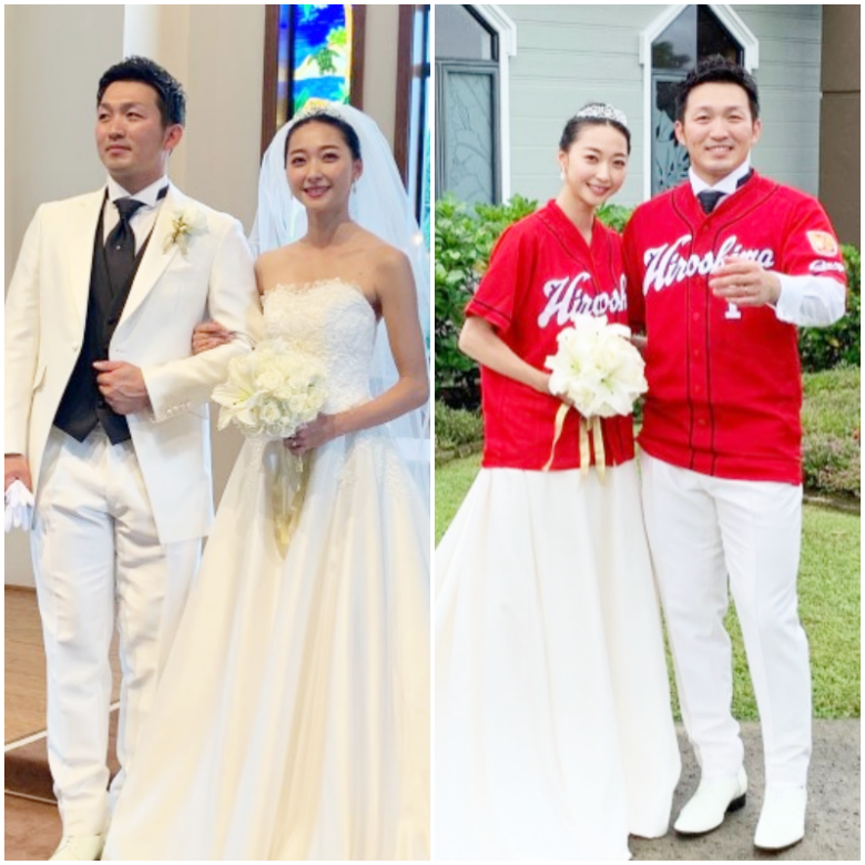 鈴木誠也さんと畠山愛理さんのハワイでの挙式
引用元：鈴木誠也オフィシャルブログ