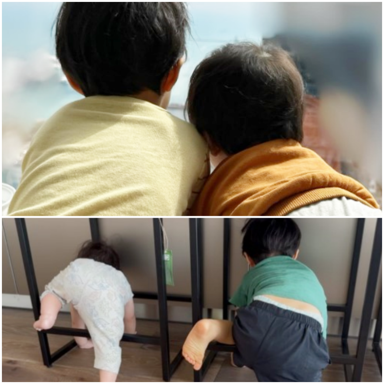 鈴木誠也と畠山愛理の子供・長男と次男の画像