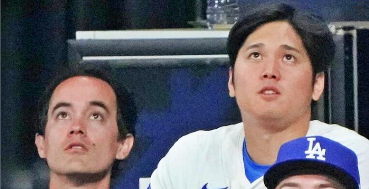 大谷翔平と並ぶウィル・アイアトンさんの画像