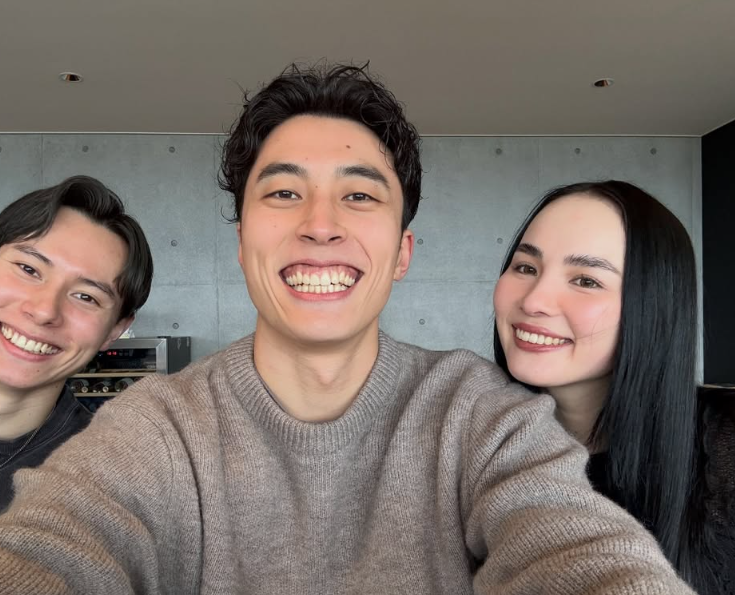 藍と塁といとこの杏里の3ショット