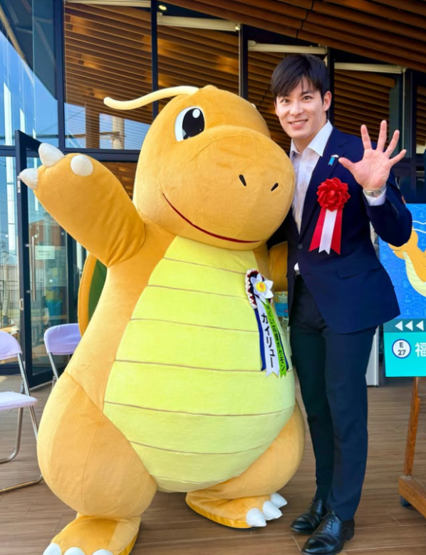 ふくい応援ポケモンと石田嵩人